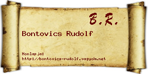 Bontovics Rudolf névjegykártya